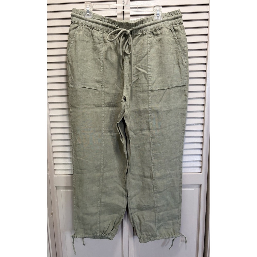 Rachel Zoe NWOT Olive Green Jogger Pants Size XL Elastic/Tie Waist Tie Hem